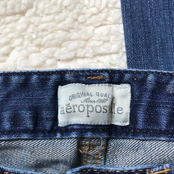 Aeropostale Ashley Med Wash Skinny Jeans Short - Picture 6 of 8